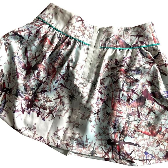 Ted Baker London Dragonfly Mini Skirt Women's Sz 2‎ Designer Preppy Party NWT - Picture 7 of 14